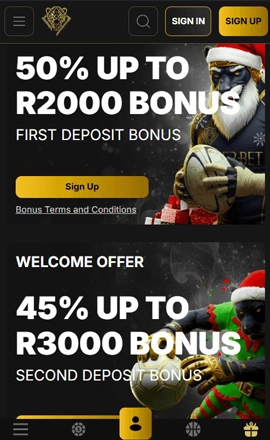 PantherBet mobile lobby screenshot